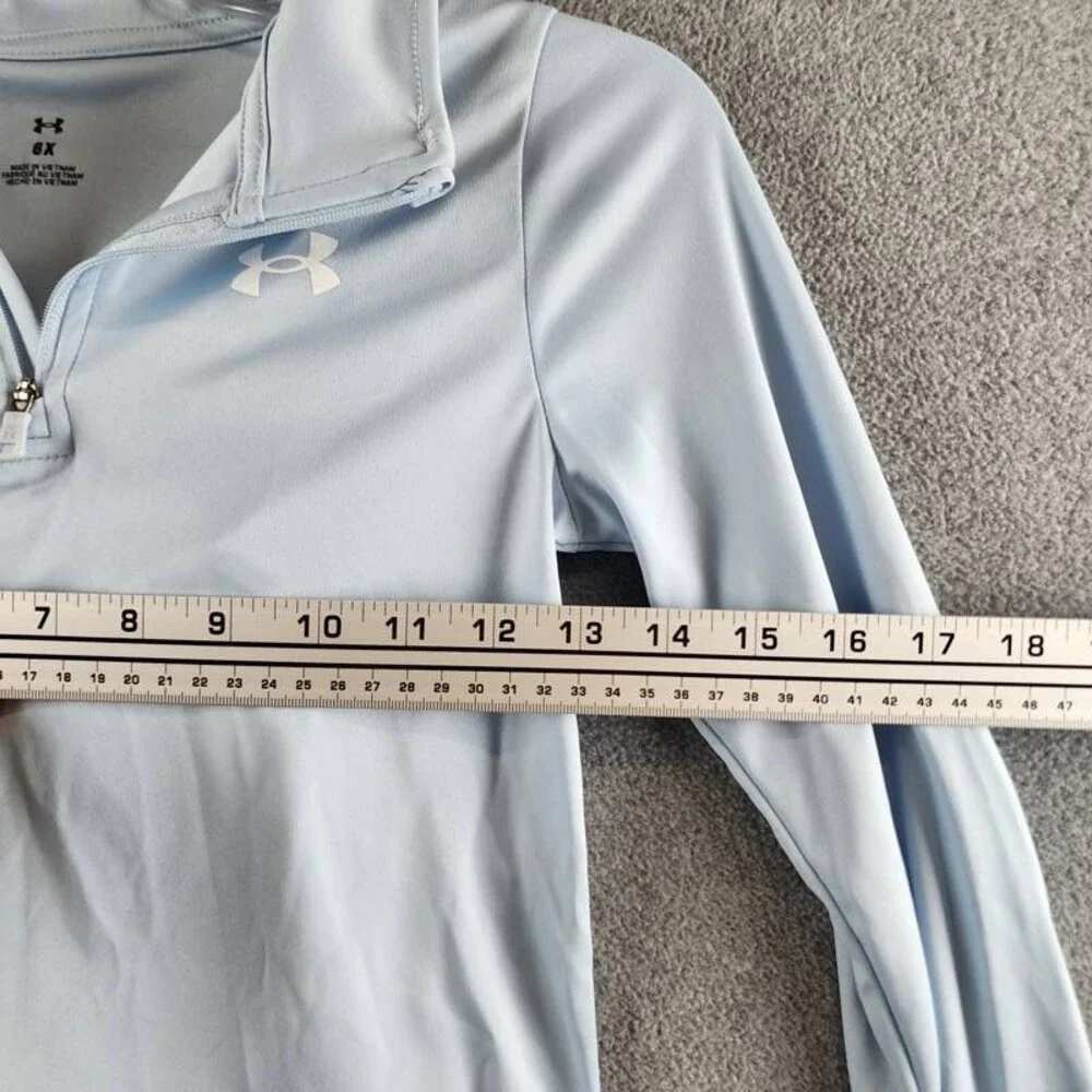 Under Armour Quarter Zipper Long-Sleeve Top and Leggings Set Girls' 6X Blue